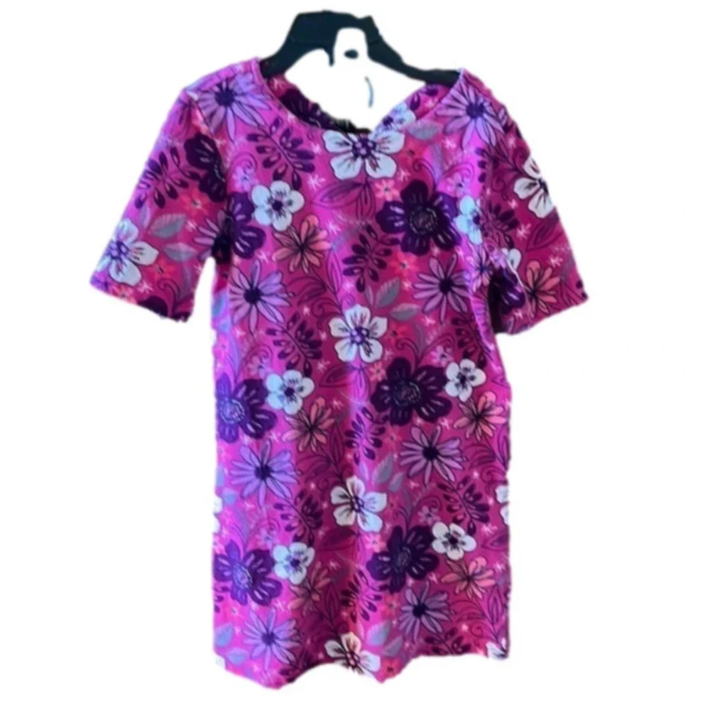 Gymboree Girls pink and purple tunic dress size medium 7/8 preloved